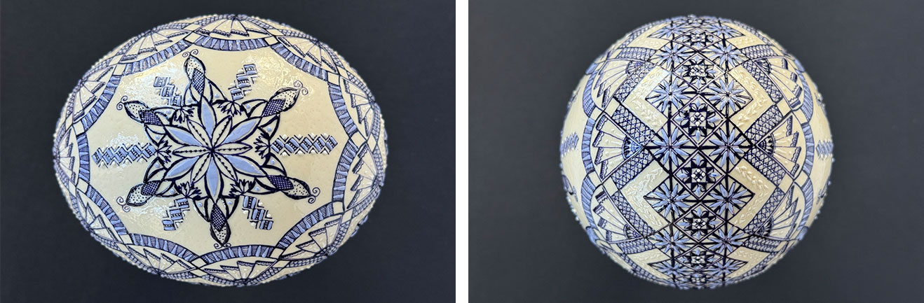 Straußenei in Wachstechnik