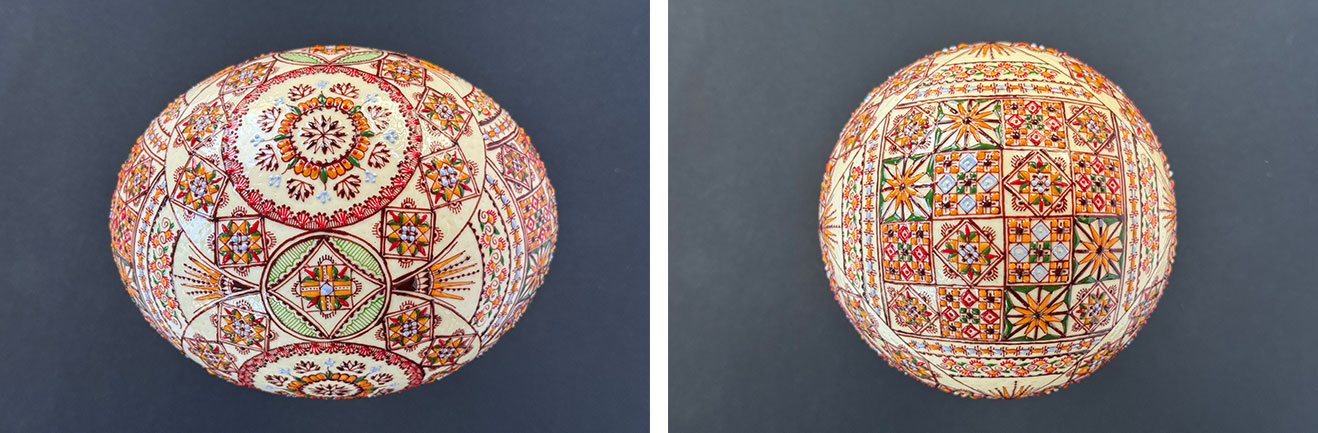 Straußenei in Wachstechnik