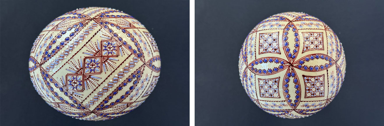 Straußenei in Wachstechnik