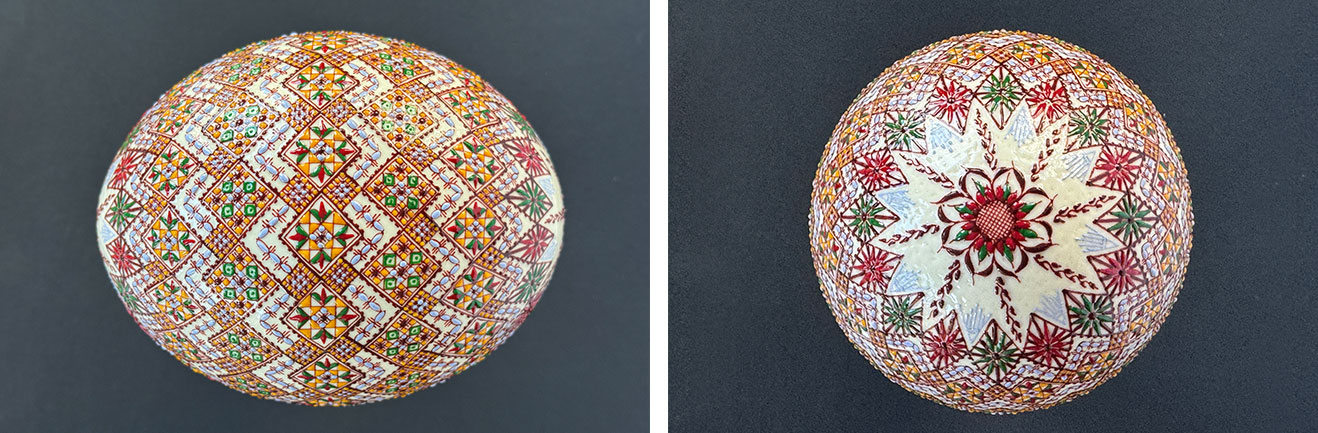 Straußenei in Wachstechnik