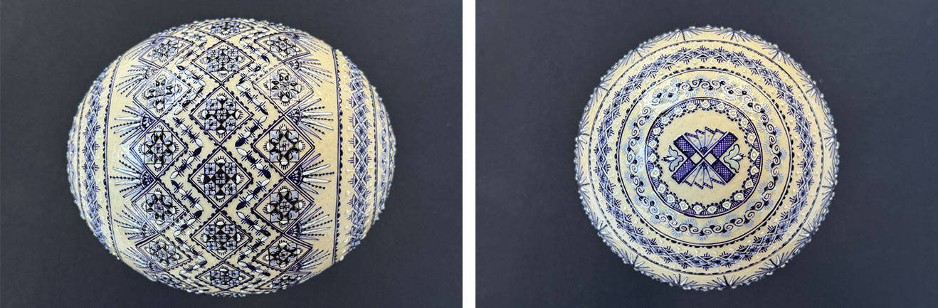 Straußenei in Wachstechnik