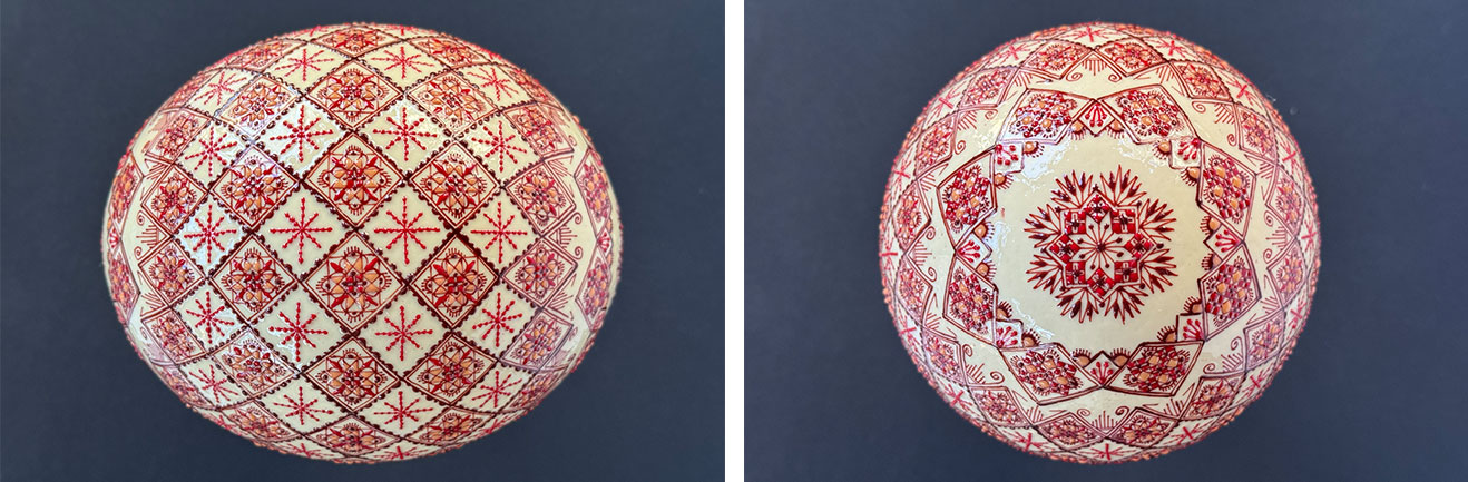 Straußenei in Wachstechnik